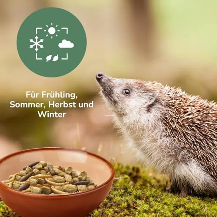 Orni Igelfutter mit Insekten, Alleinfutter für Igel, getreidefrei, 5kg, hohe Fleischanteil mit Mehlwürmern und Seidenraupen – Bild 4