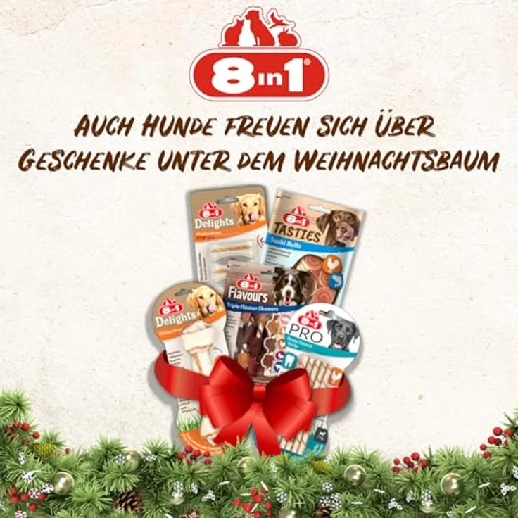 8in1 Triple Flavour Kauknochen L, Hundesnack für große Hunde, 3 x 85 g, hochproteinreich und zäh für anhaltenden Kauspaß – Bild 3