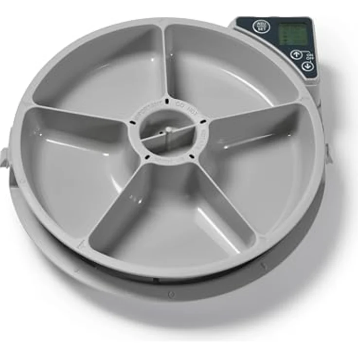 Cat Mate C500, 5-Mahlzeiten Futterautomat mit Digitaltimer, Kühlakkus und tiergeschütztem Design, Grau – Bild 5