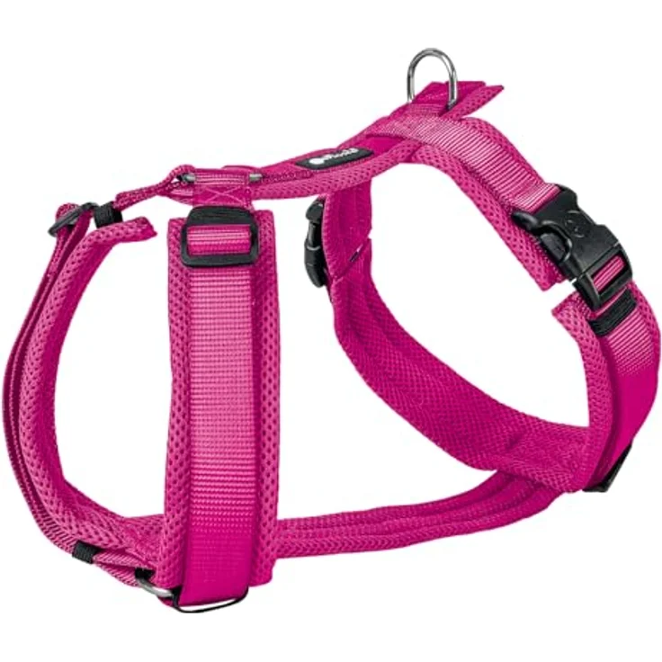 Petlando Hundegeschirr Y-Comfort, gepolstert, stufenlos verstellbar, leicht und atmungsaktiv, ergonomisch für sehr große Hunde, Fuchsia, XL – Bild 1