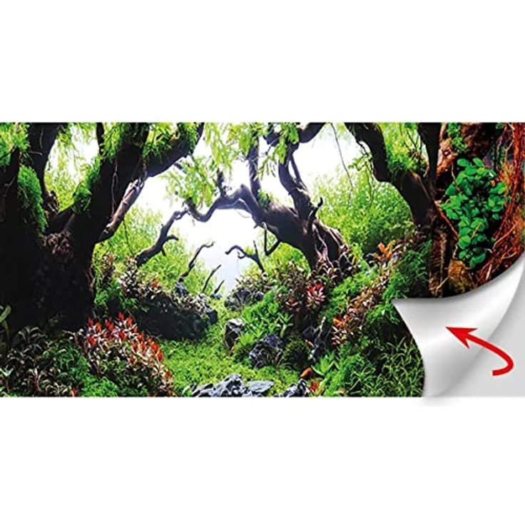 Hobby Fotorückwand Green Dream/Wooden Sky, Hochglanz, 100 x 50 cm, schmutz- und wasserabweisend, robust, selbstklebend – Bild 2