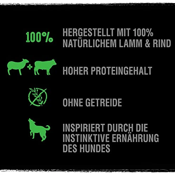 Crave Adult mit Lamm & Rind, Hunde-Trockenfutter, 2 x 11,5 kg, hoher Proteingehalt 35%, ohne Getreide – Bild 2