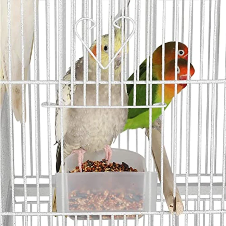 Yaheetech Deluxe Vogelkäfig für Papageien und Wellensittiche, stabile Metallkonstruktion, 77 x 46 x 175,5 cm, abnehmbarer Unterbau mit 360° Schwenkrädern – Bild 4