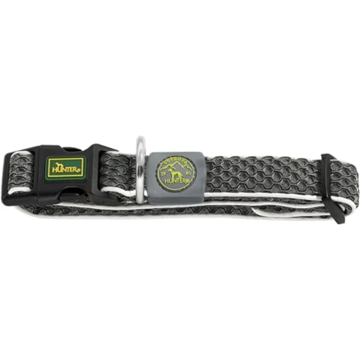 Hunter Hunde-Halsung Hilo Vario ohne Zugentlastung anthrazit M-L – Bild 2