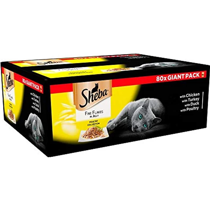 Sheba Multipack Giant-Pack Delikatesse in Gelee, Geflügel Variation, 80x85 g Katzenfutter – Bild 9
