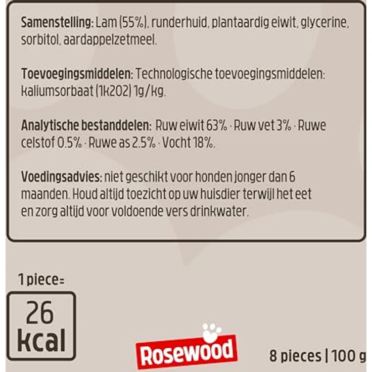 Rosewood Chewy Sticks Lamm Small, Kaustangen für Hunde mit Lamm und Rinderhaut, unterstützt Zahnpflege, ohne Getreide und Gluten, 6er Pack (6x72 g) – Bild 4