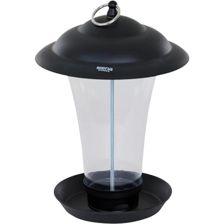 Siena Garden Futtersäule Stahl-Serie, bruchsicheres Kunststoffrohr, geeignet für Samenmischungen, für die Fütterung von Wildvögeln – Bild 1