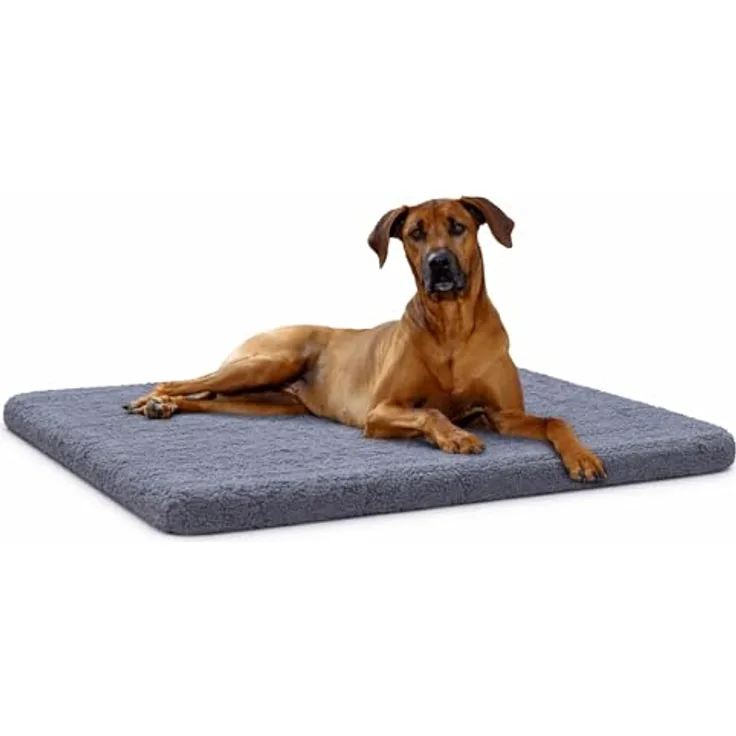 Beeztees Tierkissen Memory Foam Liegekissen Ito dunkelgrau, orthopädisches Hundekissen mit Sherpa-Fleece Material