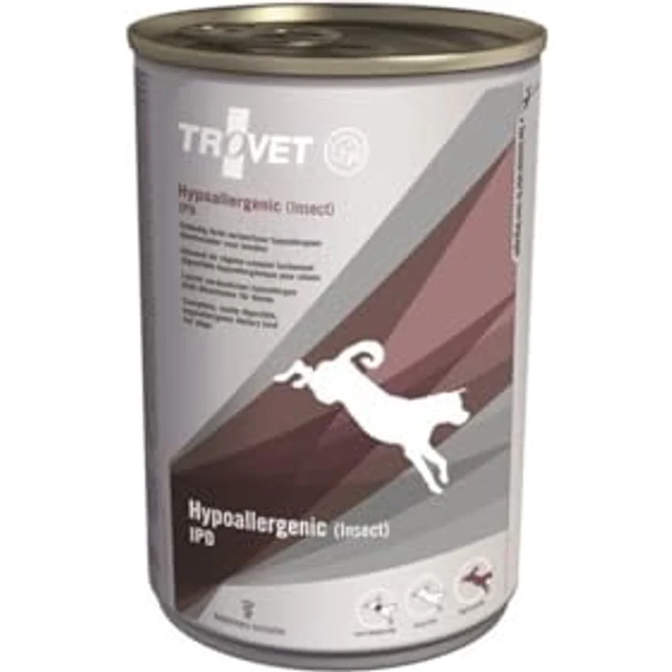 Trovet Hypoallergenic (Insect) IPD, 6 x 400 g, Diätalleinfutter für Hunde bei Futtermittelunverträglichkeit, mit Kartoffeln und Insektenprotein, getreidefrei – Bild 1