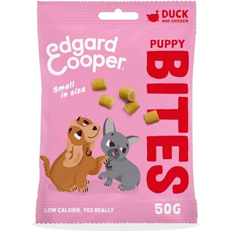 Edgard Cooper Welpen Bites Ente, Getreidefreie Hundeleckerli mit hohem Proteingehalt, 50g – Bild 4