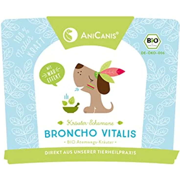 AniCanis Bio Kräutermix Broncho Vitalis für Hunde, Futterzusatz zur Unterstützung der Atemwege, 125g - 100% vegan, aus ökologischem Anbau – Bild 3