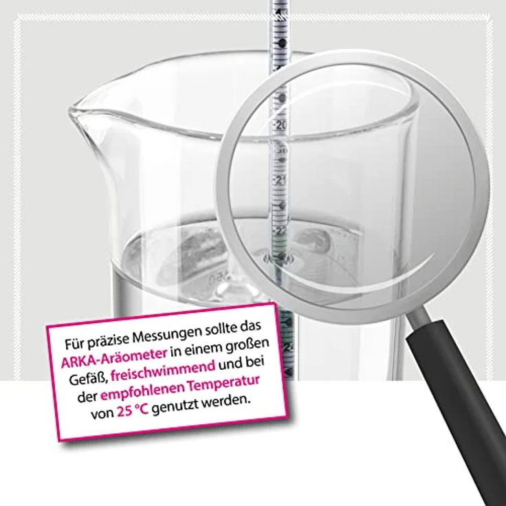ARKA Biotechnologie GmbH Aquarium-Wassertest Arka Aräometer, inkl. Thermometer, Präzise Messung von Salzgehalt/Dichte und Temperatur, Messbereich 1.018 bis 1.028 – Bild 3