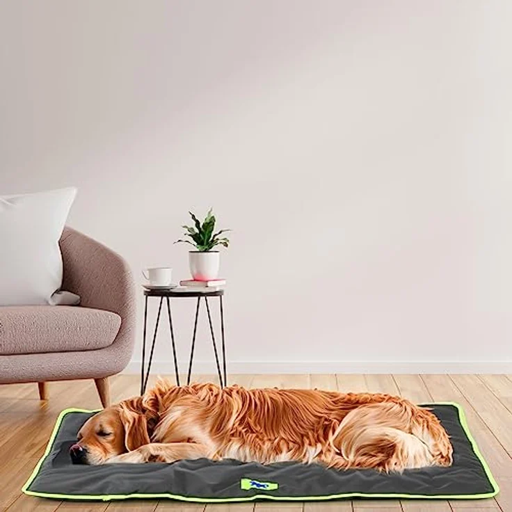 Ferplast Jolly Hundematte Groß, Waschbares Hundebett, Wasserdicht & Kratzfest, 98 x 65 cm, Schwarz – Bild 3
