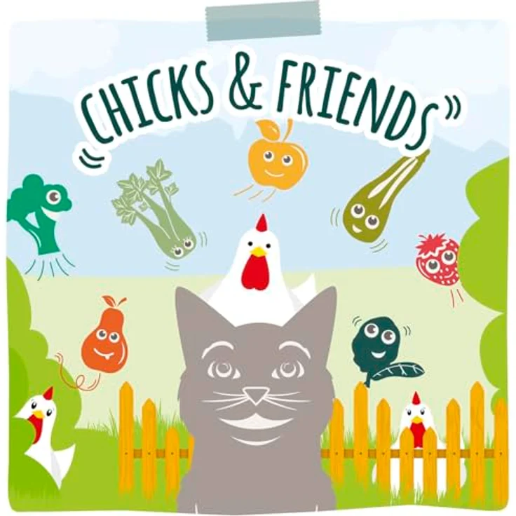MjAMjAM Chicks und Friends Box, 12x125g Katzen-Nassfutter mit Hühnchenvariationen und Gemüsebeilagen – Bild 6