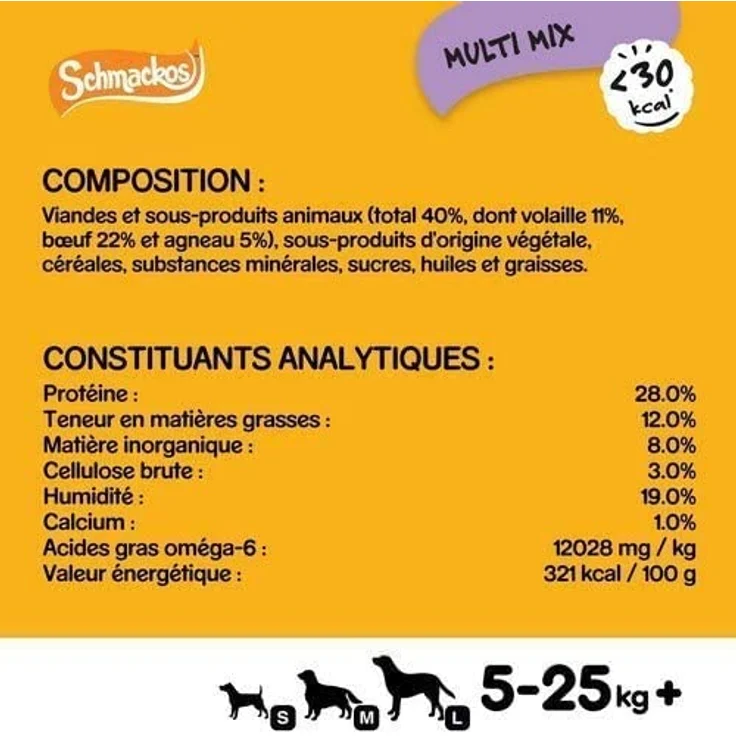 Pedigree SCHMACKOS Multi Mix, 20 Kausticks mit Mineralstoffen für starke Knochen, 144 g – Bild 6
