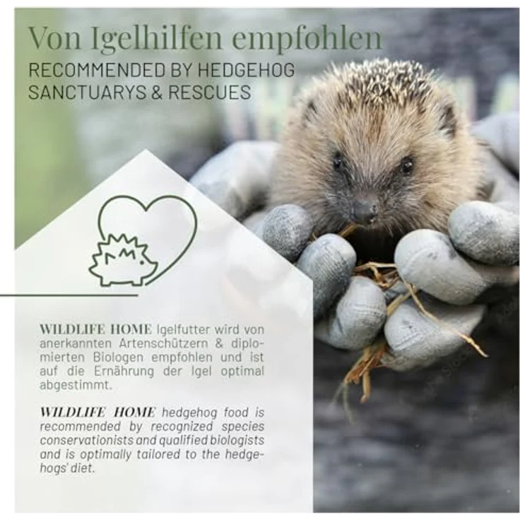 WILDLIFE HOME Igelfutter, Getreidefreies Trockenfutter mit Insektenprotein, 1kg, von Igelhilfen empfohlen – Bild 4