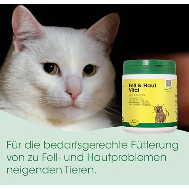 cdVet Fell & Haut Vital, Ergänzungsfuttermittel für Hunde und Katzen zur Unterstützung bei Fell- und Hautproblemen, 750 g – Bild 8