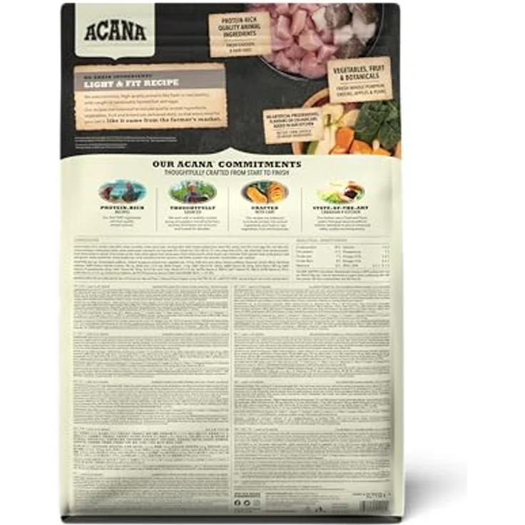 Acana Light & Fit Dog, Hunde-Trockenfutter, getreidefrei, 11.4 kg – Bild 2
