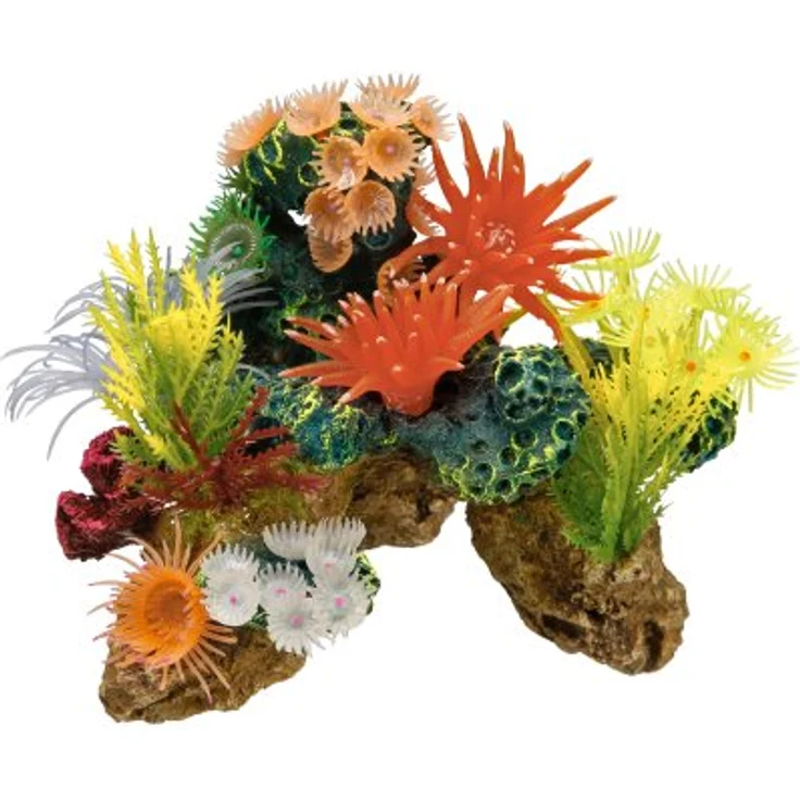 Nobby Aqua Ornaments Koralle mit Pflanzen, ungiftig für Süß- und Salzwasseraquarien, 19 x 15 x 15 cm, 1 Stück – Bild 1
