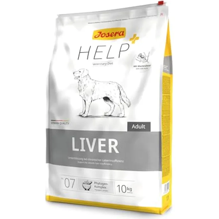 Josera Help Liver, Hunde-Trockenfutter zur Förderung der Leberfunktion, 10kg, mit Mariendistel, reduziertem Protein- und Kupfergehalt