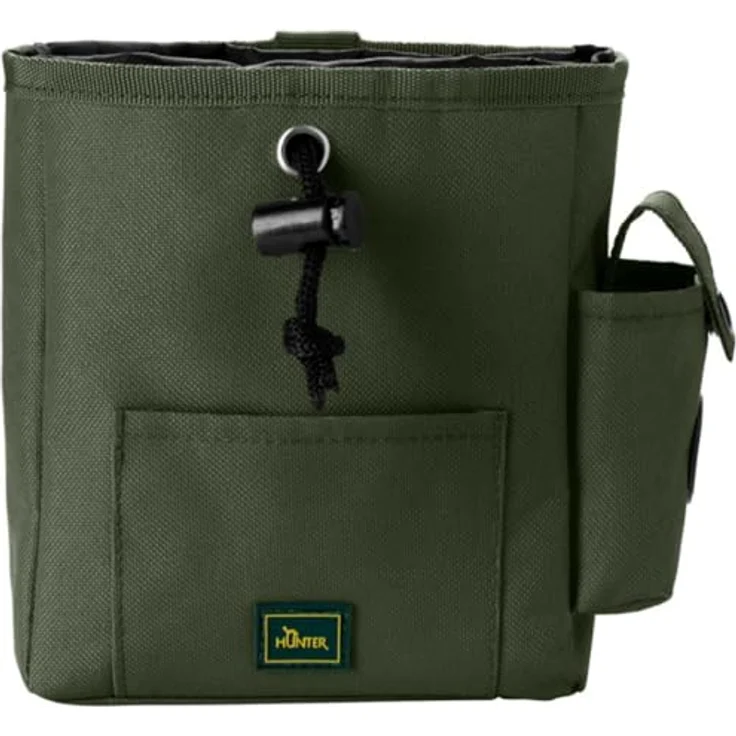Hunter Leckerlibeutel Gürteltasche Tyra, khaki, pflegeleicht, wasserdichtes 600D Polyester, mit Kotbeutelspender und Clickertasche, ca. 17 x 14 cm – Bild 1