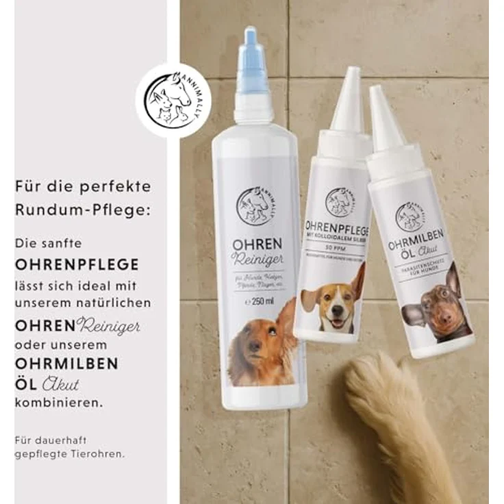 Annimally Ohrenpflege - Kolloidales Silber Ohrenreiniger für Hunde & Katzen, sanfte Reinigungs-Lösung 50 ppm, 50 ml – Bild 4