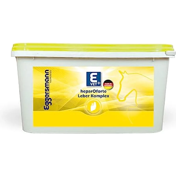 Eggersmann Ergänzungsfutter für Pferde und Ponies, Zusatzfutter für Leberprobleme mit Mariendistel und MSM, 2 kg Eimer – Bild 1