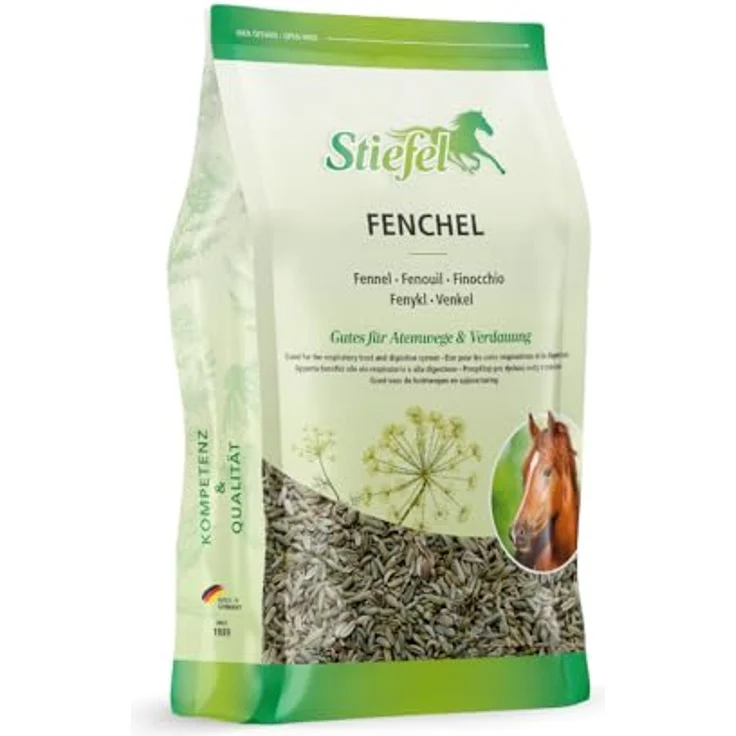 Stiefel Fenchel für Pferde, 100% reiner Fenchel, unterstützt Atemwege und Verdauung, 500g – Bild 1