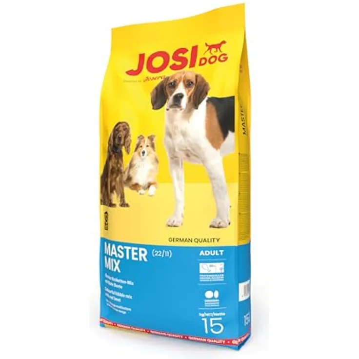 JosiDog Master Mix, Hunde-Trockenfutter, 15 kg, mit bunten Kroketten, ohne Zucker und künstliche Zusatzstoffe, hergestellt in Deutschland