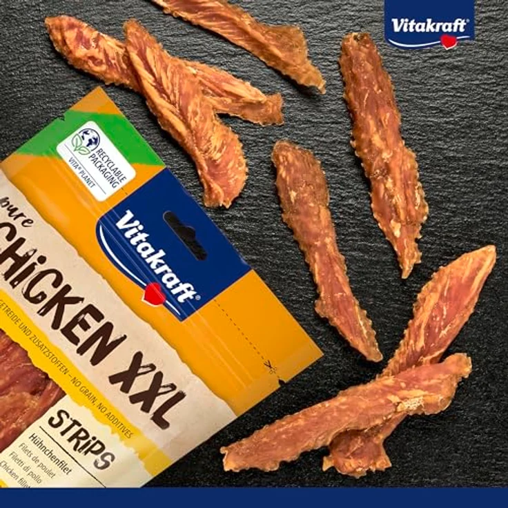 Vitakraft Pure Chicken XXL Strips, Hundeleckerli aus 100% Hühnchenfilet, ohne Zucker und Getreide, 250g – Bild 2