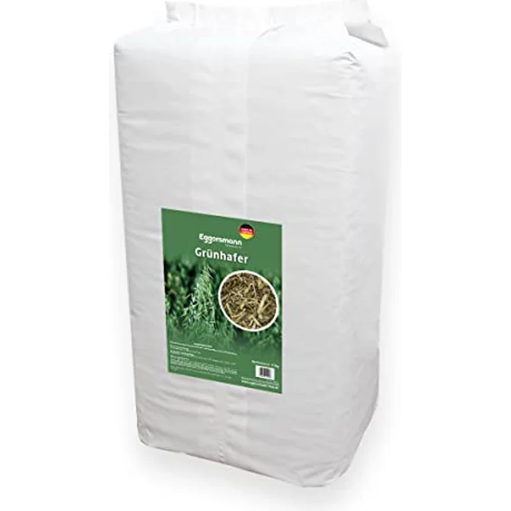 Eggersmann Grünhafer, bekömmliches Heuhäcksel für empfindliche Pferde und Kleintiere, 15 kg – Bild 1