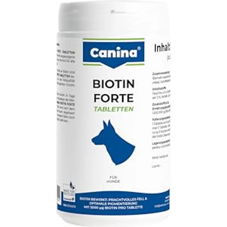 Canina Biotin Forte Tabletten, 1er Pack (0.7 kg), für gesunde Haut und starkes Fell, Beige – Bild 1