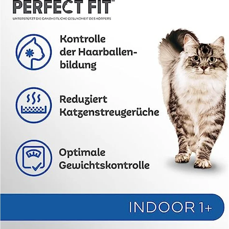 Perfect Fit Indoor Adult Trockenfutter für Katzen ab 1 Jahr, Huhn, 7 kg – Mit Taurin, Vitaminsupport für gesunde Haut & Harnwege, optimale Gewichtskontrolle – Bild 3