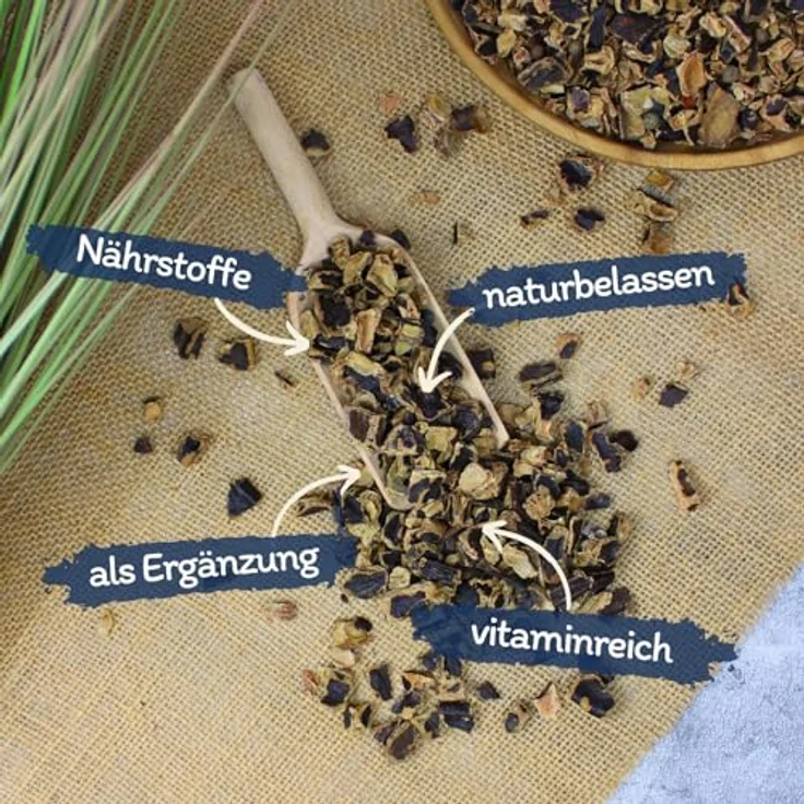 Lyra Pet® Johannisbrot 20 kg, Reich an Ballaststoffen, Vitaminen & Proteinen, Ergänzungsfutter für Wildvögel & Kleinnager, Nährstoffreiches Streufutter – Bild 2