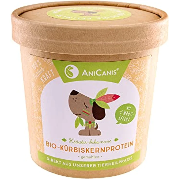 AniCanis Bio Kürbiskernprotein für Hunde & Katzen, Futterzusatz zur Unterstützung von Blase, Prostata & Harnwegen, 150g – Bild 1