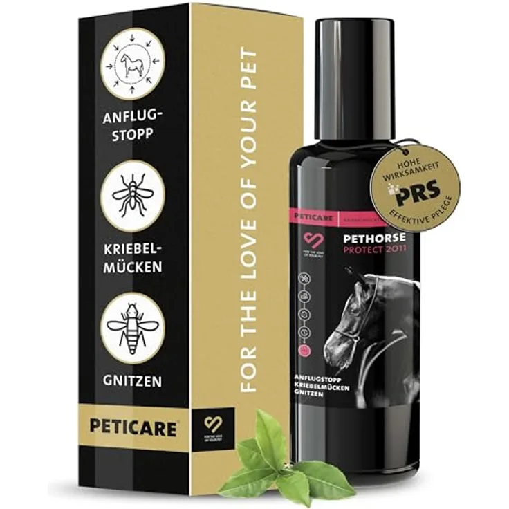 Peticare Anti-Kriebelmücken, Gnitzen Roll-On für Pferde | Effektive Sommerekzem-Vorbeugung mit PRS® System | Geräuschlose Abwehr – petHorse Protect 2011