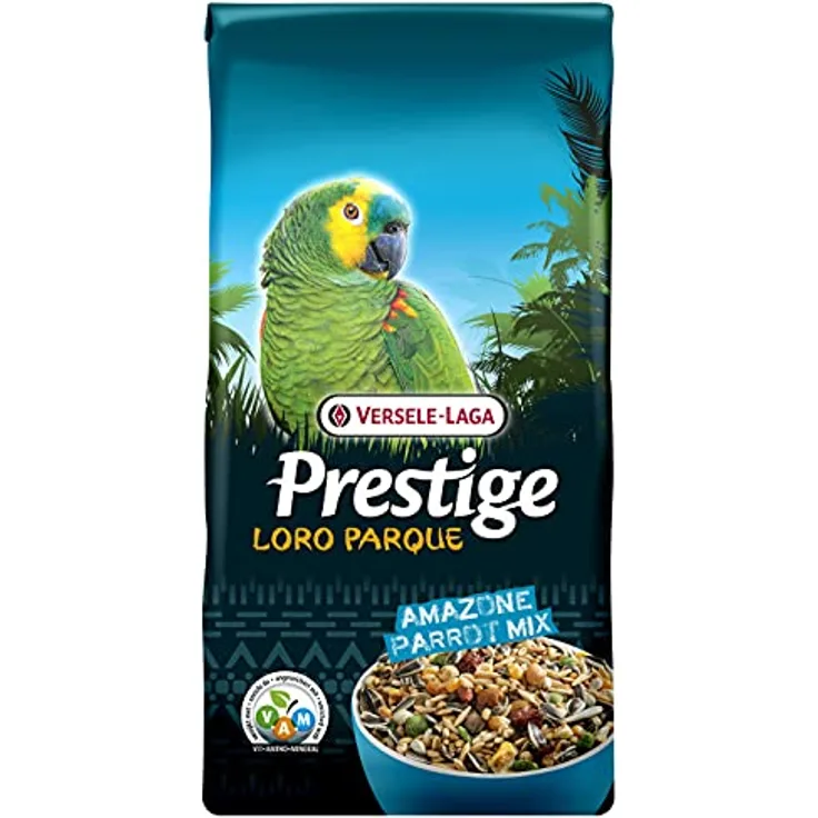 VERSELE-LAGA Prestige Loro Parque Amazonas-Papageienmischung, angereicherte Samenmischung für Amazonaspapageien, 15 kg