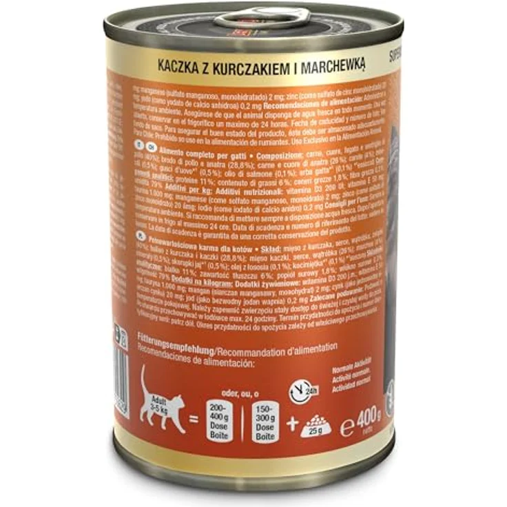 LEONARDO Katzen Nassfutter Superior Selection, Ente mit Huhn & Karotten, 6x400g Dose, getreidefrei, ohne Zucker, für ausgewachsene Katzen, Made in Germany – Bild 3