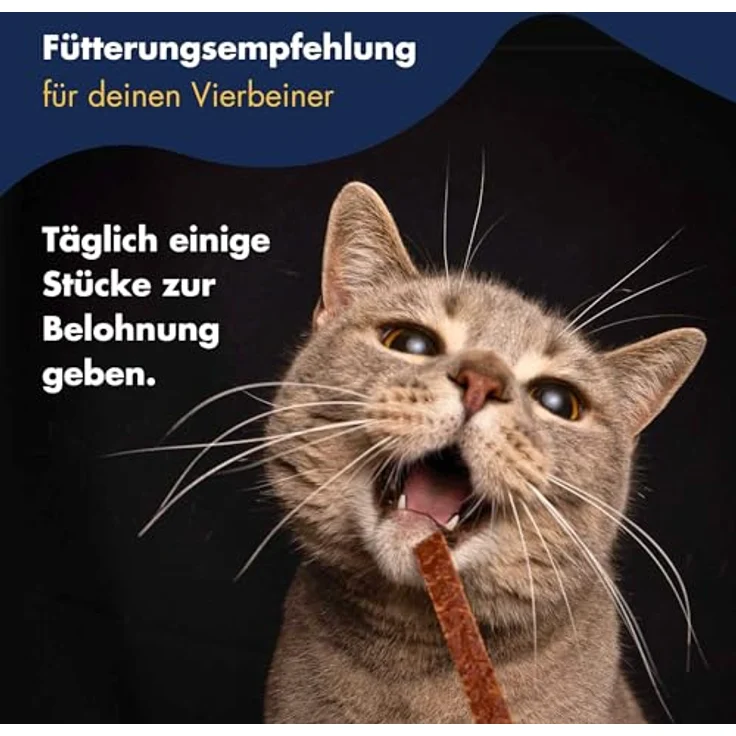 Dr.Clauder's Stripes Snack Small, 95% Fleisch mit Inulin für Hunde und Katzen, dampftrocknete Leckerlis, 80g Huhn – Bild 4