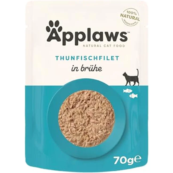 Applaws Natürliches Nassfutter für Katzen, Thunfisch in Brühe, 12 x 70g, 100% natürlich, Premium-Protein, Omega-3 & 6 Boost – Bild 2
