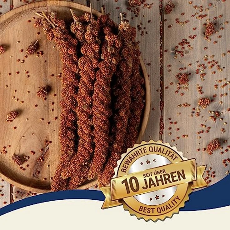 Lyra Pet® Kolbenhirse rot 15 kg, Handverlesenes Vogelfutter für Sittiche & Kanarienvögel, Natürliche Nährstoffquelle, Ideal für Zier- und Wildvögel – Bild 4