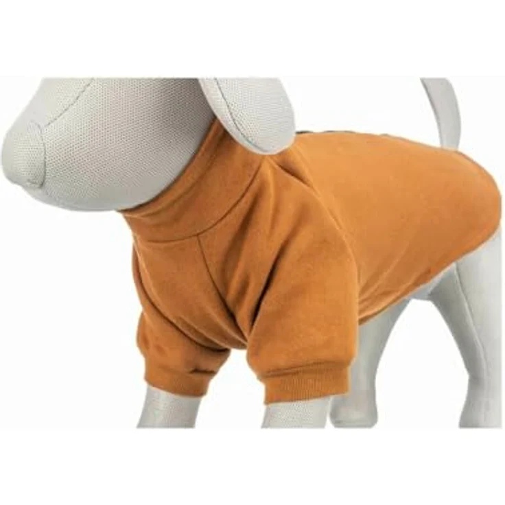 Trixie Citystyle Hundepullover Sweatshirt Amsterdam Roest, warme Baumwollbekleidung mit 2-Wege-Reißverschluss für Leinenanbindung, Größe L (55 cm) – Bild 7