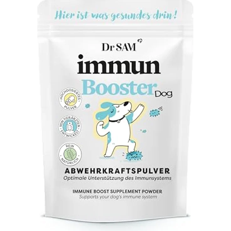 Dr. SAM Premium Immunsystem Pulver für Hunde, pflanzlicher Immunbooster zur Stärkung der Abwehrkräfte, hochdosiert, 45g – Bild 1
