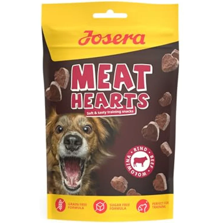 Josera Meat Hearts Beef, softer Hundesnack in Herzform, 70g – Bild 1