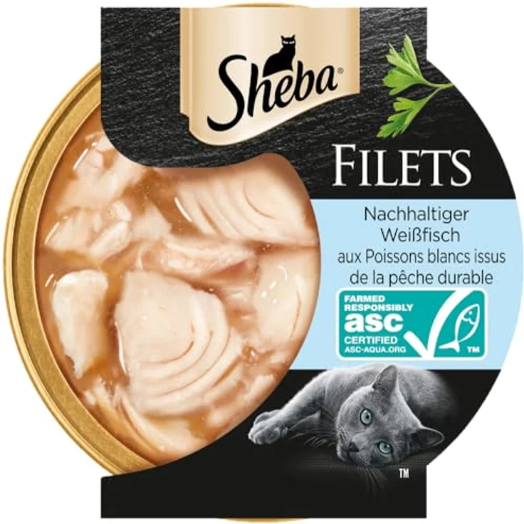 Sheba Schale Filets Weißfisch ASC, Katzen-Nassfutter mit 100% nachhaltig gefangenem Fisch, 16 x 60g – Bild 2