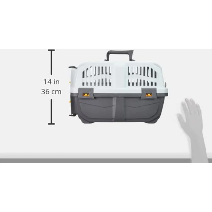 Nobby Hunde-Transportbox Skudo Open grau für Hunde, doppelte Öffnungsmöglichkeit – Bild 8