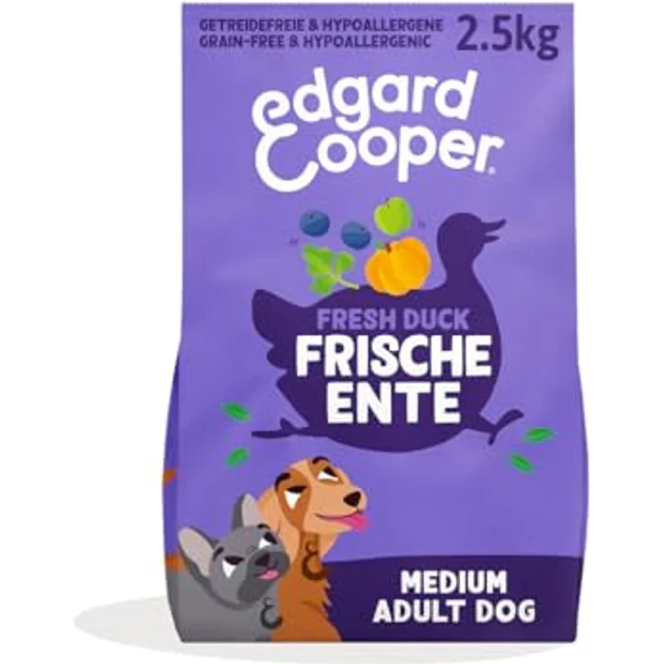 Edgard & Cooper Adult Frische Ente, Getreidefreies Hunde-Trockenfutter mit hochwertigem Protein, 2,5 kg – Bild 1