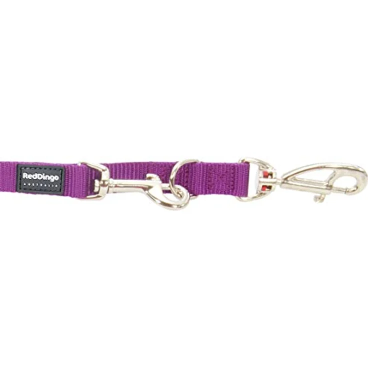 Red Dingo Hundeleine Lila, 2 x 200 cm, Halsband + Leine für Hunde – Bild 2