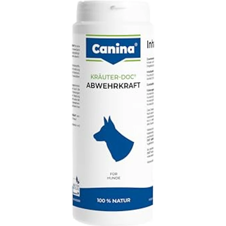 Canina Kräuter-Doc Abwehrkraft, 150g, fein vermahlene Kräutermischung zur Unterstützung der körpereigenen Abwehr, bräunlich