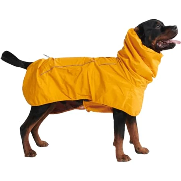 Spark Paws Hunderegenmantel, wasserdicht und winddicht mit reflektierenden Streifen, Größen 2XL bis 4XL – Bild 1
